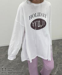 【hyu,il】薄手ロゴロングTシャツ(hyu2501-k) メール便発送10 - サムネイル19