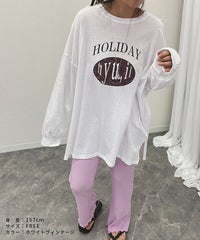 【hyu,il】薄手ロゴロングTシャツ(hyu2501-k) メール便発送10 - サムネイル20