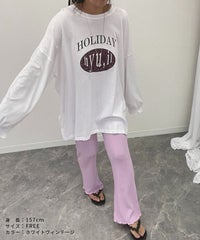 【hyu,il】薄手ロゴロングTシャツ(hyu2501-k) メール便発送10 - サムネイル21