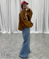 【hyuil】ワイドシルエットショート丈スウェット(hyu2506-k) メール便発送10 - サムネイル15