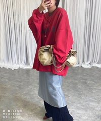 【hyu,il】両面VネックBIGシルエットスウェット(hyu2507-k) メール便発送10 - サムネイル4