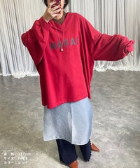 【hyu,il】両面VネックBIGシルエットスウェット(hyu2507-k) メール便発送10 - サムネイル5