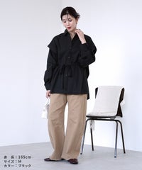 ウエストリボン付き袖デザインシャツ(dec-cm-1177) メール便発送10 - サムネイル19