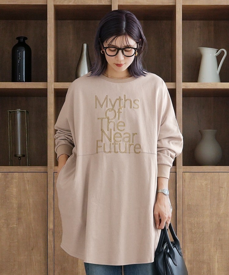 ロゴ刺繍BIGTシャツ(an-d264115l) メール便発送10 - 画像1