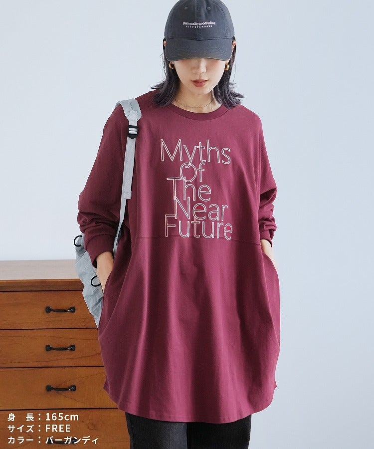 ロゴ刺繍BIGTシャツ(an-d264115l) メール便発送10 - 画像13