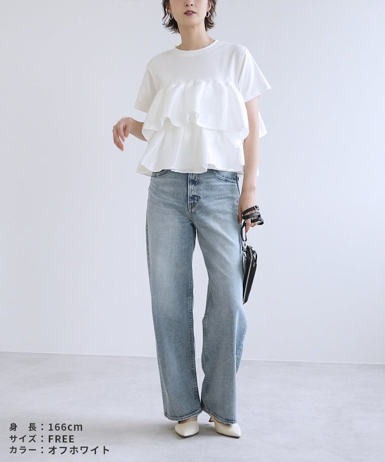 【Yeoun】ドッキングティアードフリルTシャツ(dp-841-y) メール便発送10 - 画像12