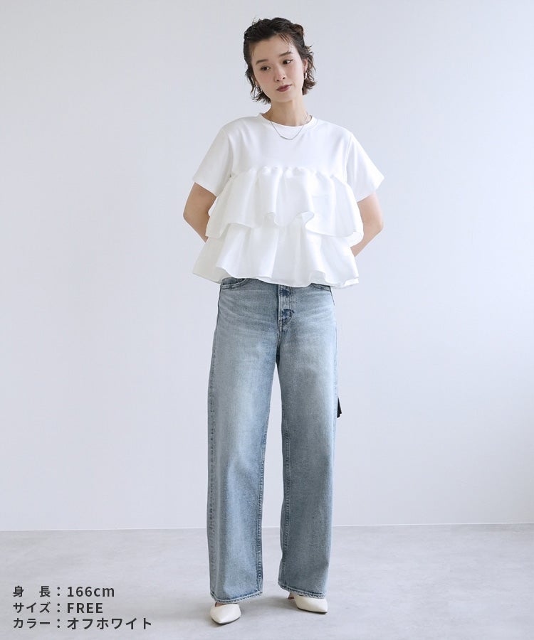 【Yeoun】ドッキングティアードフリルTシャツ(dp-841-y) メール便発送10 - 画像17