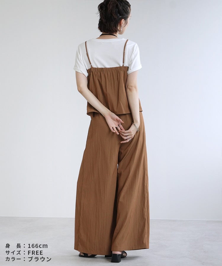 【Yeoun】キャミソールセットアップ3点セット[キャミソール＋Tシャツ＋パンツ](in153528-y) 宅配便発送 - 画像7