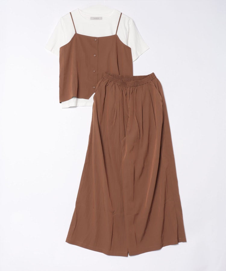 【Yeoun】キャミソールセットアップ3点セット[キャミソール＋Tシャツ＋パンツ](in153528-y) 宅配便発送 - 画像26