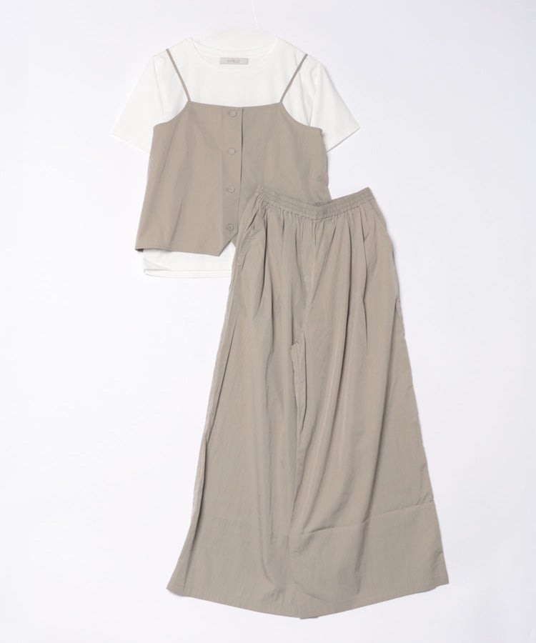 【Yeoun】キャミソールセットアップ3点セット[キャミソール＋Tシャツ＋パンツ](in153528-y) 宅配便発送 - 画像28