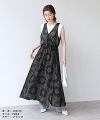 【Yeoun】ペイズリー柄マキシシアーラップワンピース(trc-276005-y) 宅配便発送 - サムネイル7