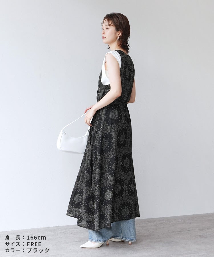 【Yeoun】ペイズリー柄マキシシアーラップワンピース(trc-276005-y) 宅配便発送 - 画像13