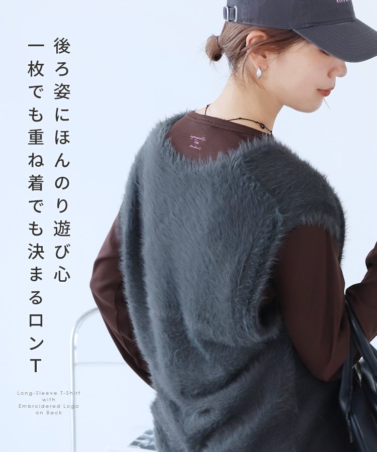 ロングスリーブバック刺繍ロゴTシャツ(on6646032) メール便発送10 - 画像2